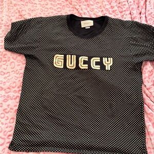 Gucci Navy and Cream Star Pattern Top